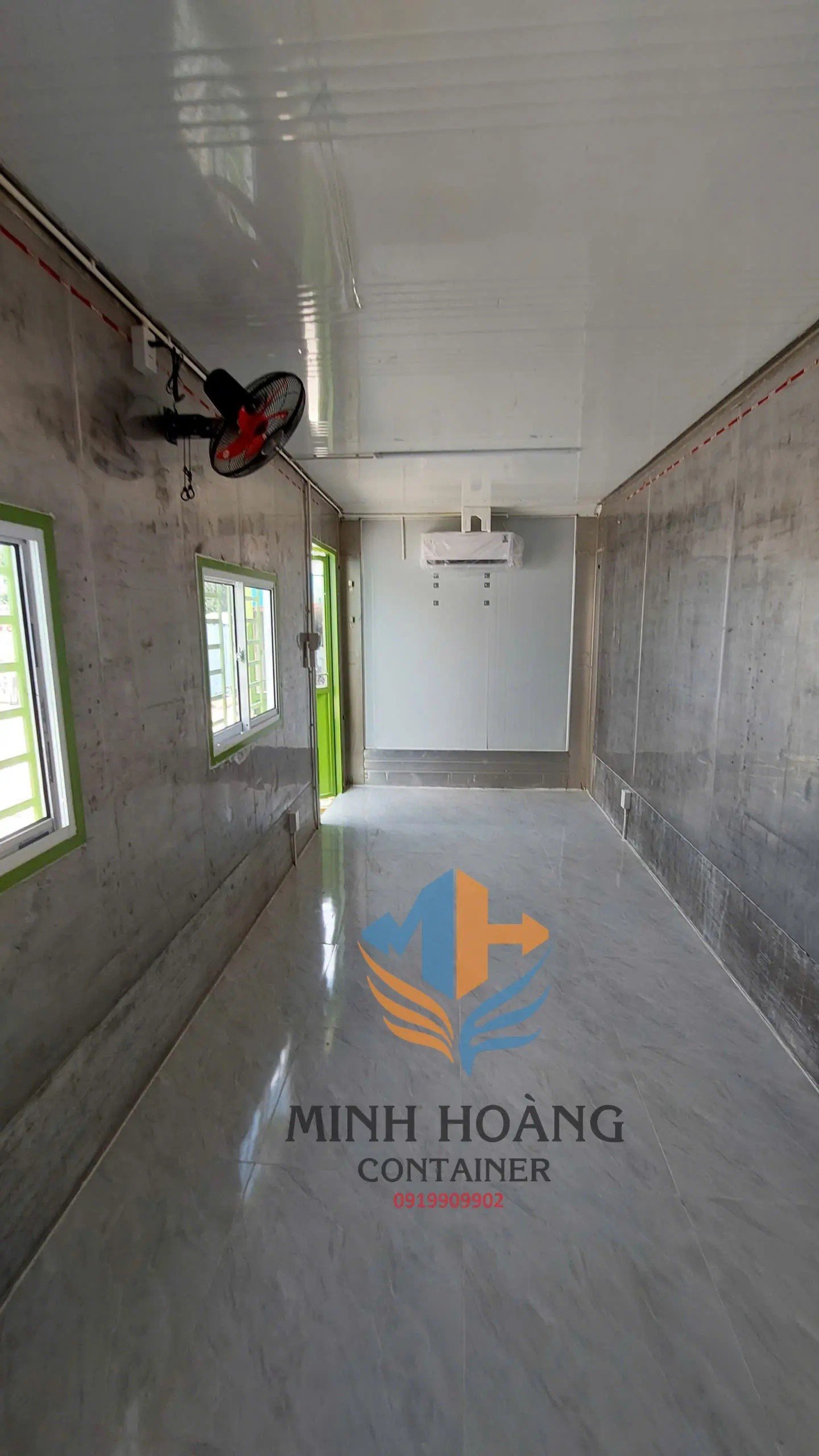 Container Văn Phòng 20 Feet Xanh Lá Vỏ Lạnh